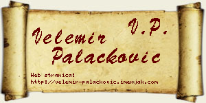 Velemir Palačković vizit kartica